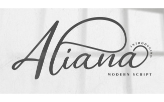Aliana Modern Script Font