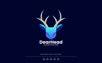 Deer Gradient Logo Style Vol.2