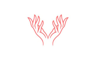 Elegant Female Hands Logo Design Vector