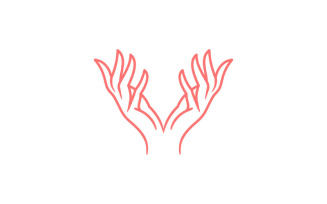 Elegant Female Hands Logo Design Vector