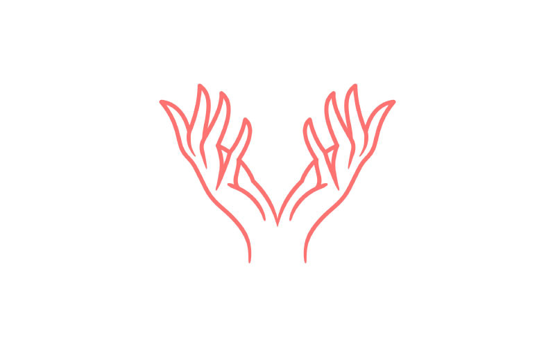 Elegant Female Hands Logo Design Vector Logo Template