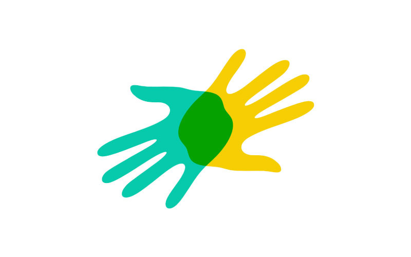 Hand Diversity Charity Team Community Logo Design Vector Logo Template