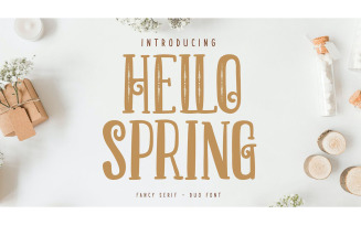 Hello Spring Fancy Serif Duo Font