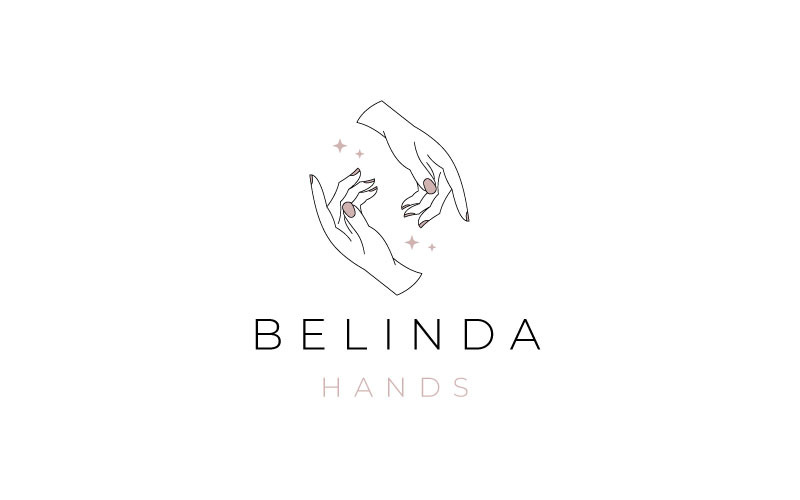 Line Art Elegant Female Hands Logo Design Template Logo Template