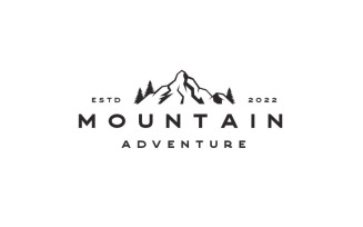 Mountain Adventure Outdoor Logo Design Vector Template