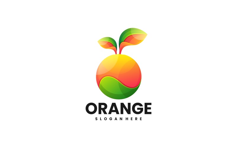Orange Gradient Colorful Logo 1 Logo Template