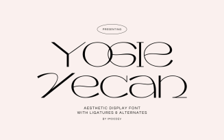 Yogie Vecan Skinny Typeface