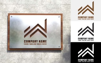 Architecture and Construction W Letter Logo Design-Brand Identity
