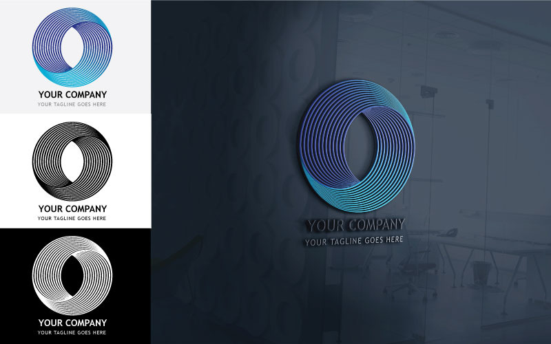 Professional Technology Circle Logo Design-Brand Identity Logo Template