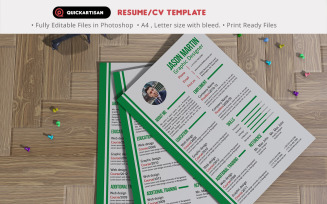 ﻿Simple Resume/CV Template Vol 06
