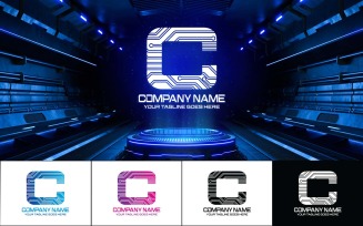 Technology C Letter Logo Design-Brand Identity