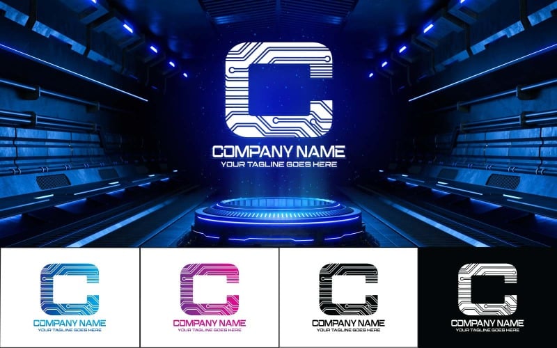 Technology C Letter Logo Design-Brand Identity Logo Template