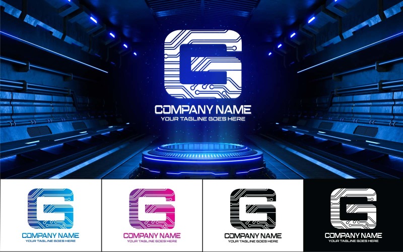 Technology G Letter Logo Design-Brand Identity Logo Template