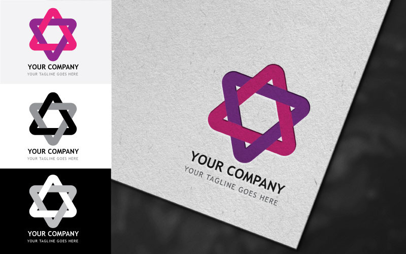 Technology Polygon Logo Design-Brand Identity Logo Template