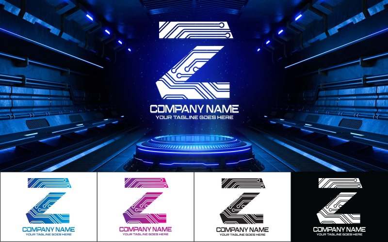 New Technology Z Letter Logo Design-Brand Identity Logo Template