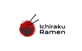 Ramen Logo, Japanese Ramen Food Logo Design Vector