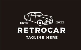 Retro Classic Car Logo Design Template