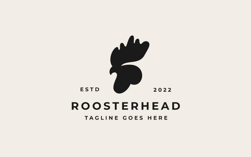 Retro Rooster Head Logo Vector Template Logo Template