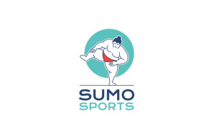 Sumo Wrestler Logo. Japanese Traditional Sport Logo Illustration