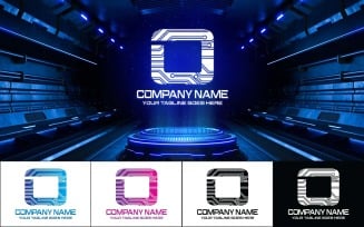 Technology O Letter Logo Design-Brand Identity