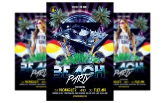 Beach Party Flyer Template #3