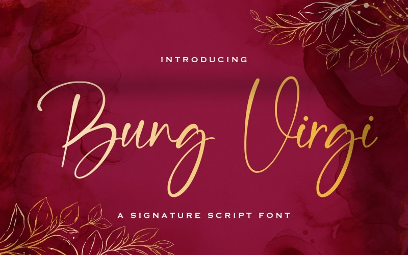 Bung Virgi - Signature Script Font