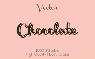Chocolate | 3D Chocolate Text Style | Chocolate Editable Vector Text Effect