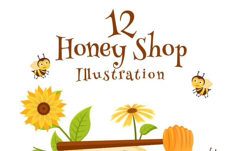 12 Honey Shop Illustration