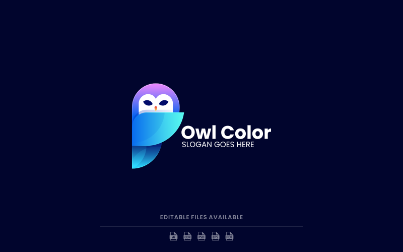 Owl Gradient Logo Style 3 Logo Template