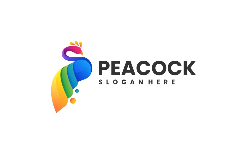Peacock Gradient Colorful Logo 5 Logo Template