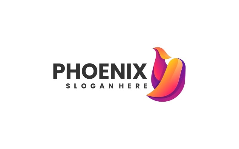 Phoenix Gradient Logo Design 2 Logo Template