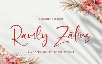Ramly Zatins - Signature Script Font