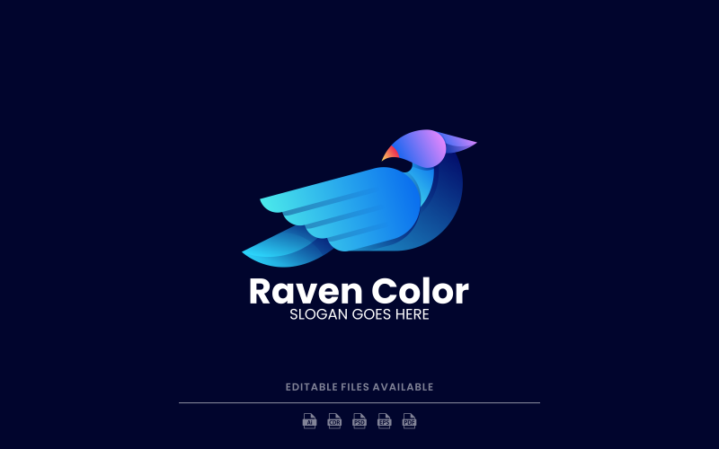 Raven Gradient Logo Template