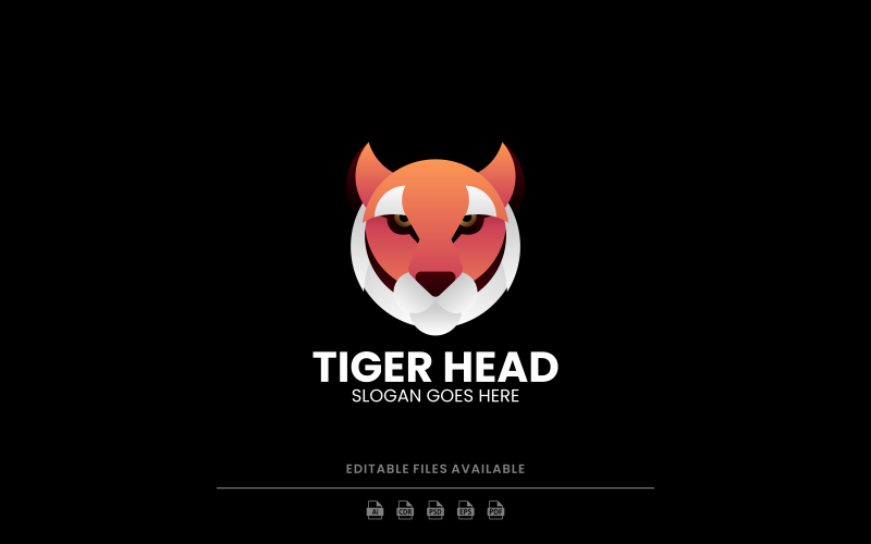 Tiger Gradient Logo Style 2 Logo Template