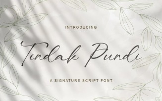 Tindak Pundi - Signature Script Font