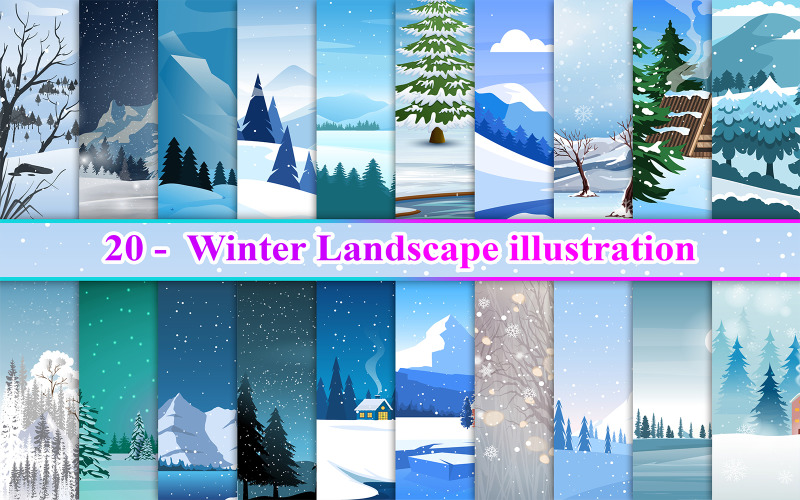 Winter Landscape Background, Winter Background