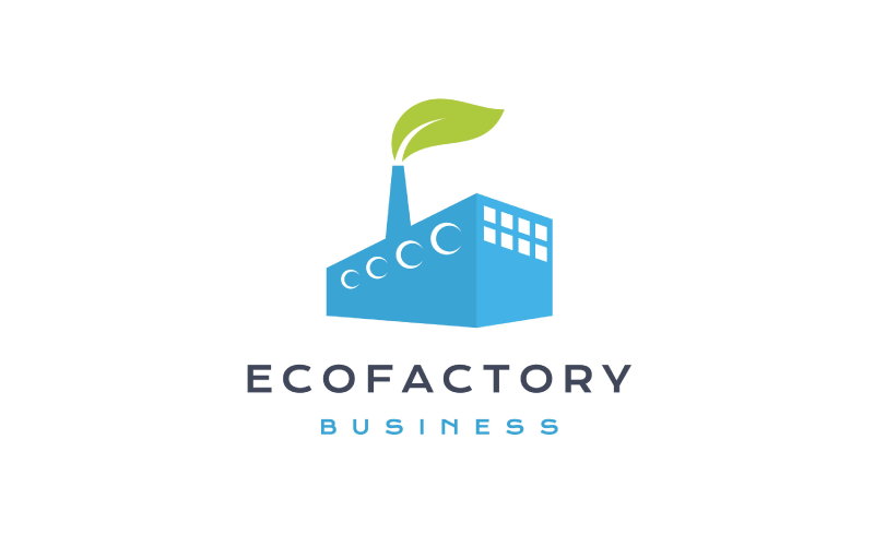 Eco Factory Logo Design Inspiration Logo Template