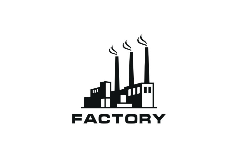 Factory Building Logo Design Template Logo Template