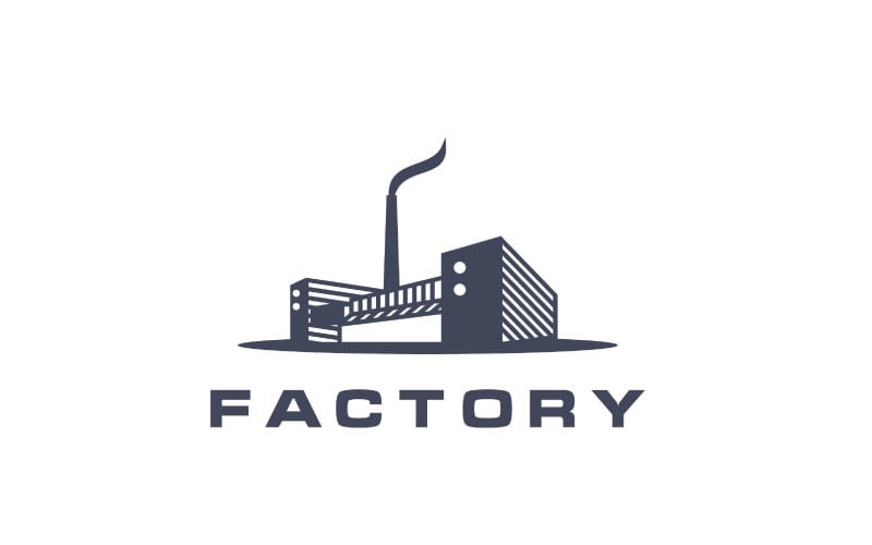Factory Building Modern Industrial Logo Design Logo Template
