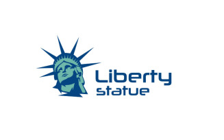 Statue of Liberty Logo Template. Liberty Statue Vector Illustration