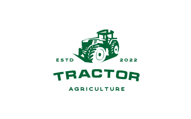 Tractor Farm Agriculture Logo Design Vector Logo Template