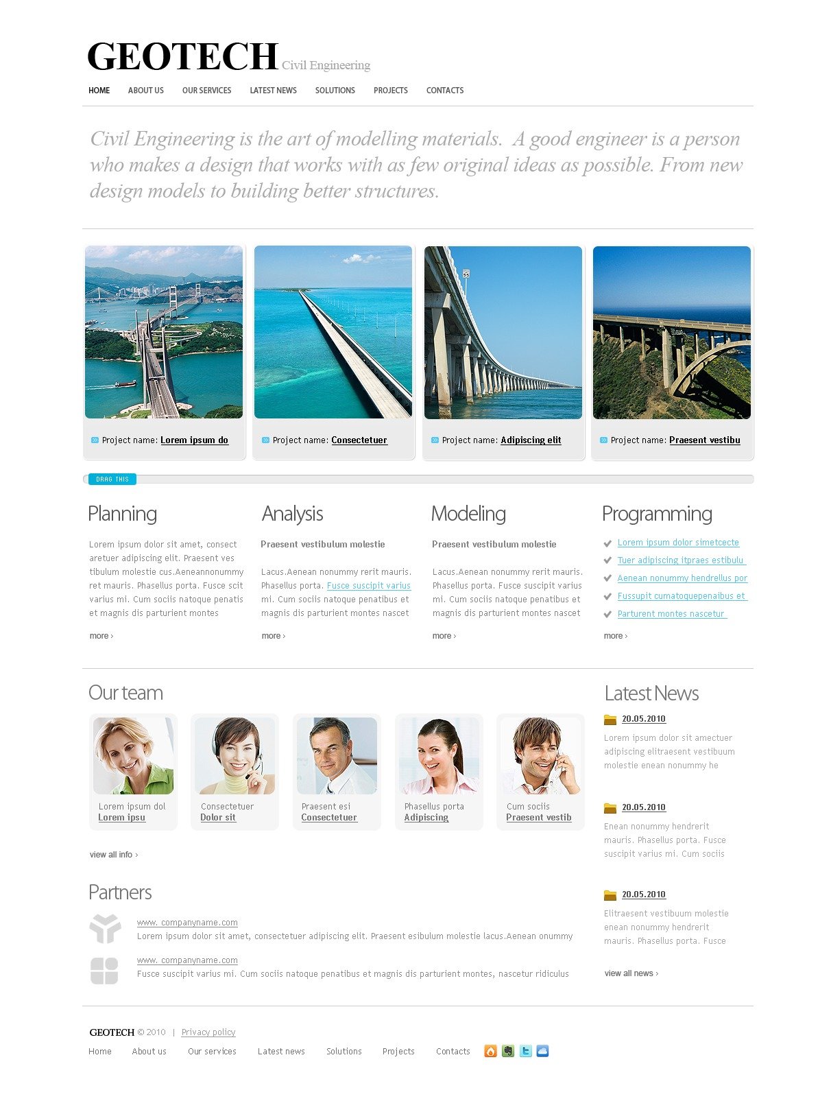 Civil Engineering Website Template 28823