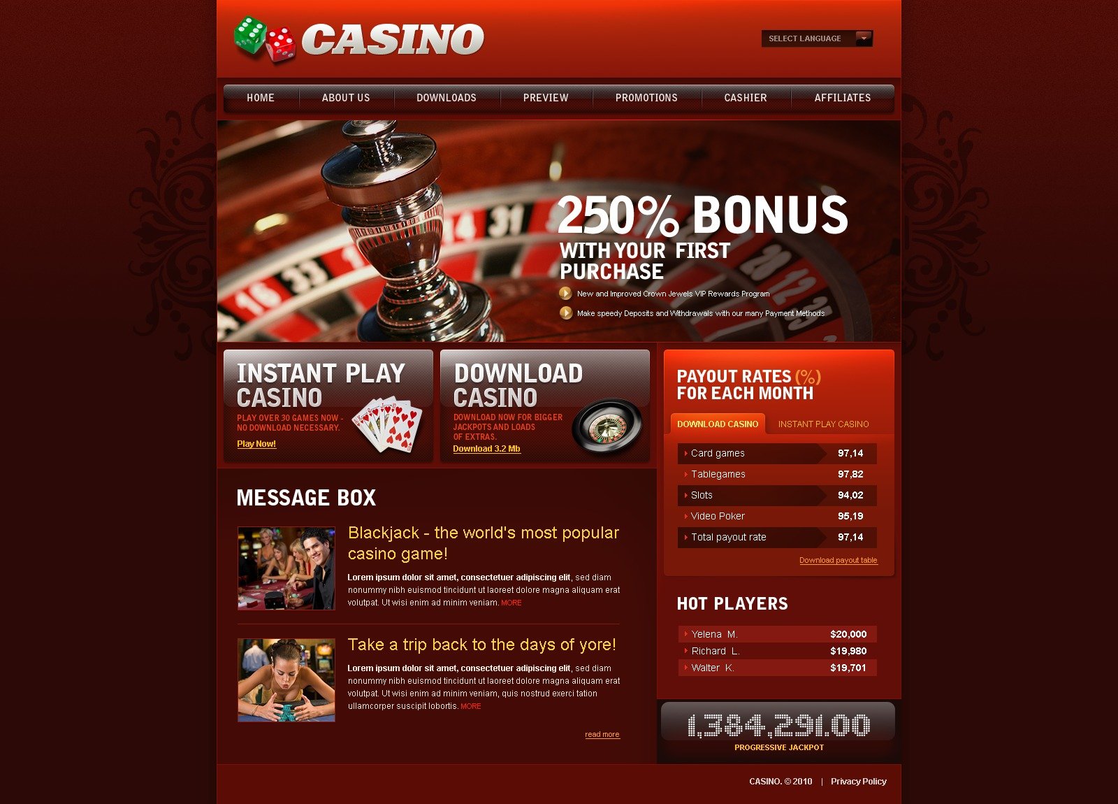 how to build online casino website odds