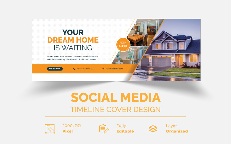 Facebook Cover | Home For Sale | Real Estate Business Social Media