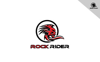 Human Rock Rider Logo Template