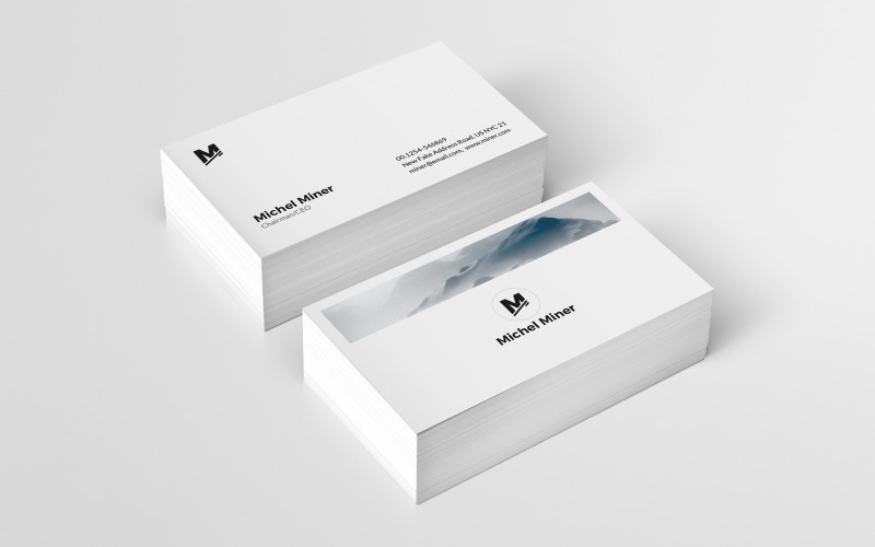 Minimal Business Card Template for Company Corporate Identity