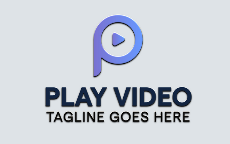 Modern Letter P - Play Logo Logo Template