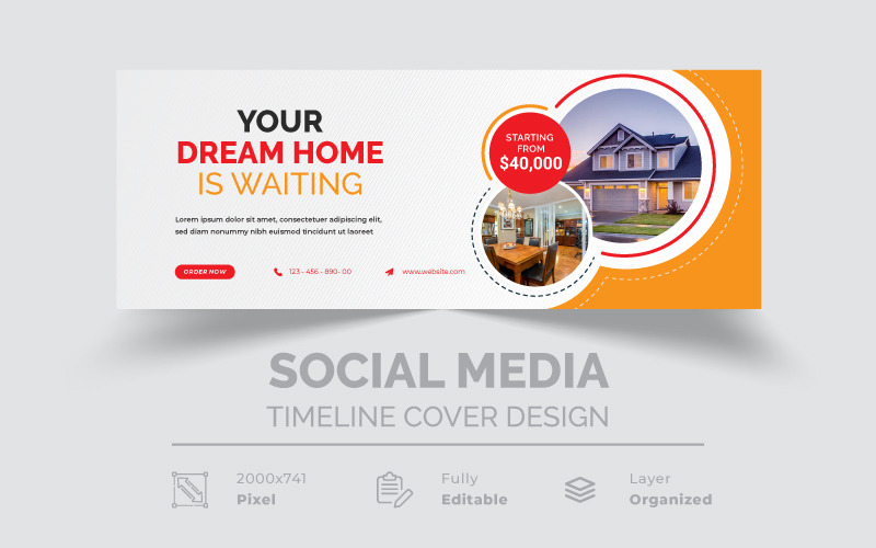 Real Estate Business Facebook Cover Design Social Media