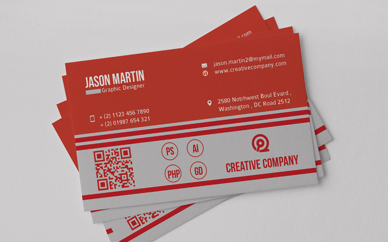 Simple Corporate Business Card Template V06 Corporate Identity