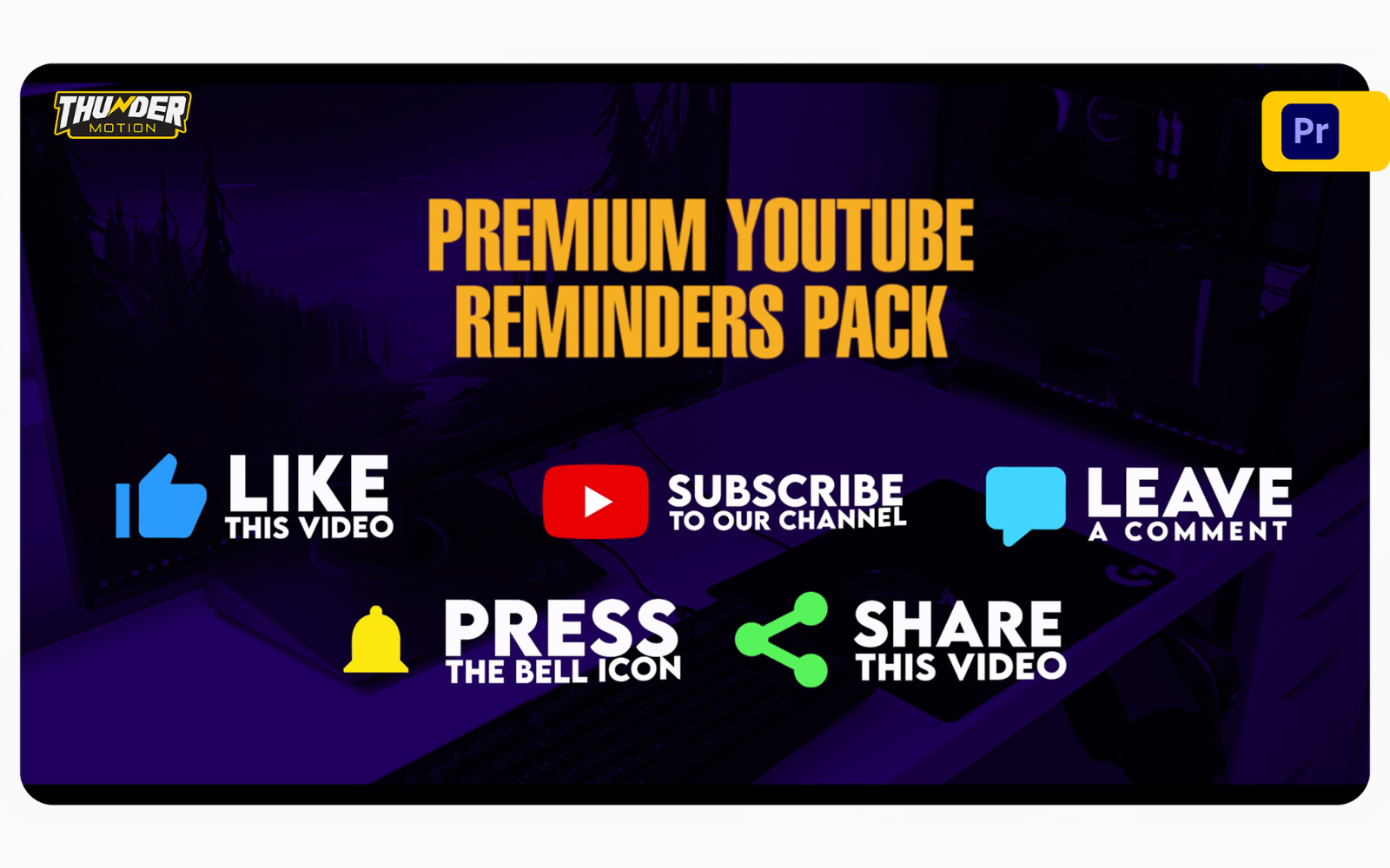 Premium YouTube Reminders Pack - Motion Graphics Templates